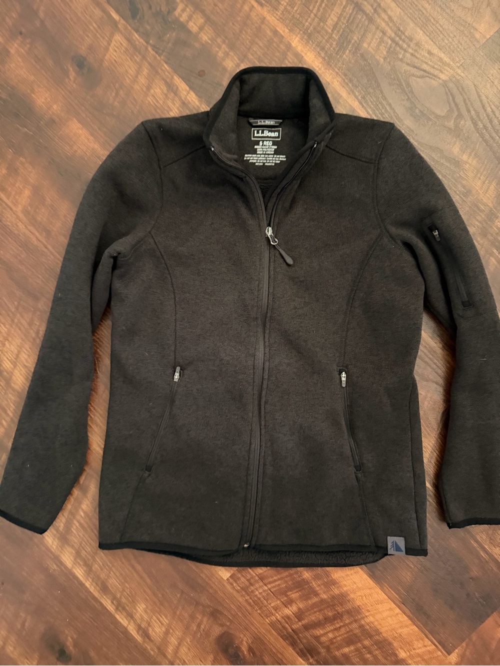 L.L. Bean Classic Black Full-Zip Fleece Jacket Black Size small
